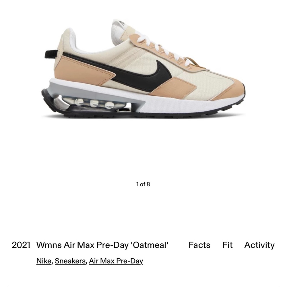 Nike women’s air max pre-day in oatmeal
